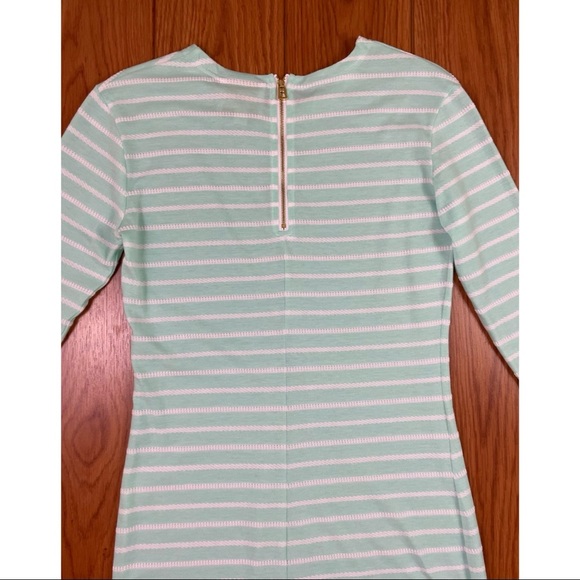 Sail To Sable Long Sleeve Crew Neck Striped Dress Mint & White Size XS - Picture 6 of 8